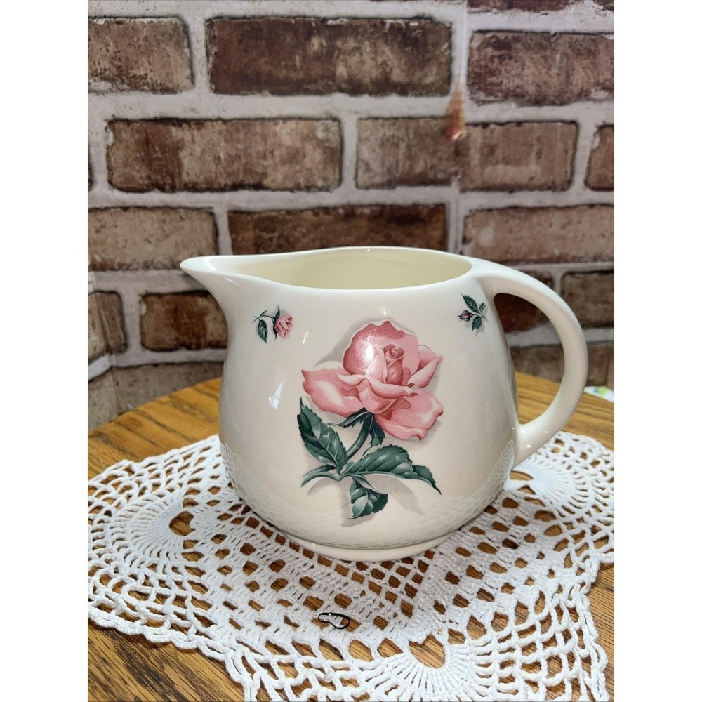 Vintage Household Institute Rhythm Rose Pattern- Pitcher